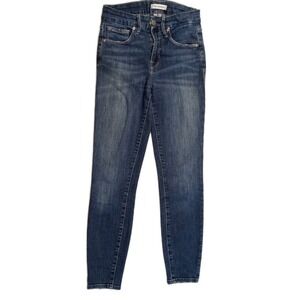 Good American Good Legs Crop Mid Rise Denim Blue Jeans Women 0/25 Skinny Stretch